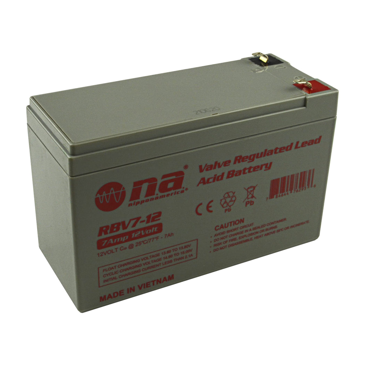 NIPPON AMERICA Battery Rechargeable 12V RBV7-12