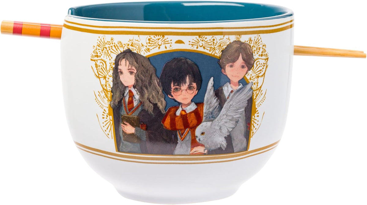 SILVER BUFFALO Ramen Bowl Harry Potter Anime W/CHOPSTICK 20OZ