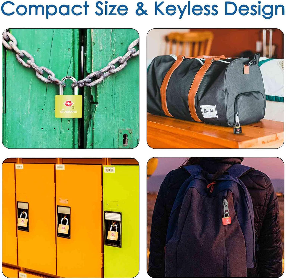Travel Lock 4PC Set Luggage Multicolor