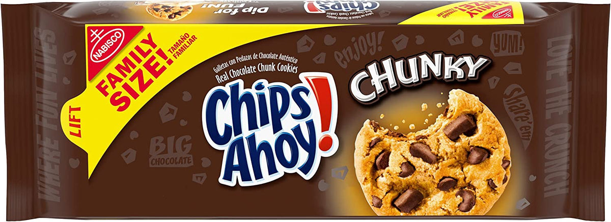 NABISCO Chips Ahoy! Chunky Cookies Family Size! 1LB 2OZ 510G