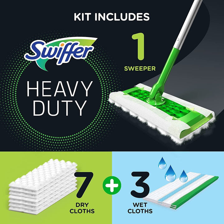 Swiffer Sweeper Dry + Wet Multi Sweeping Kit (11PCS)