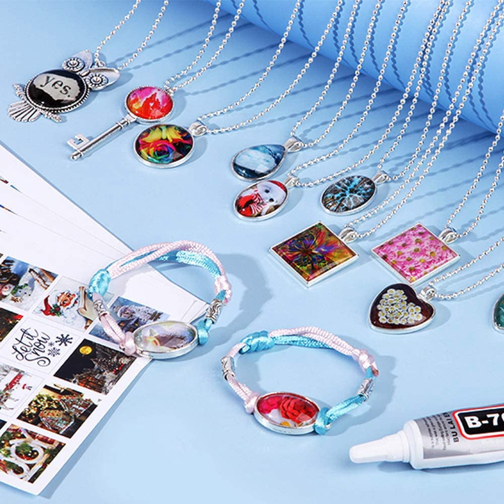 Toy Jewelry Making Kit Girls Necklace Pendant