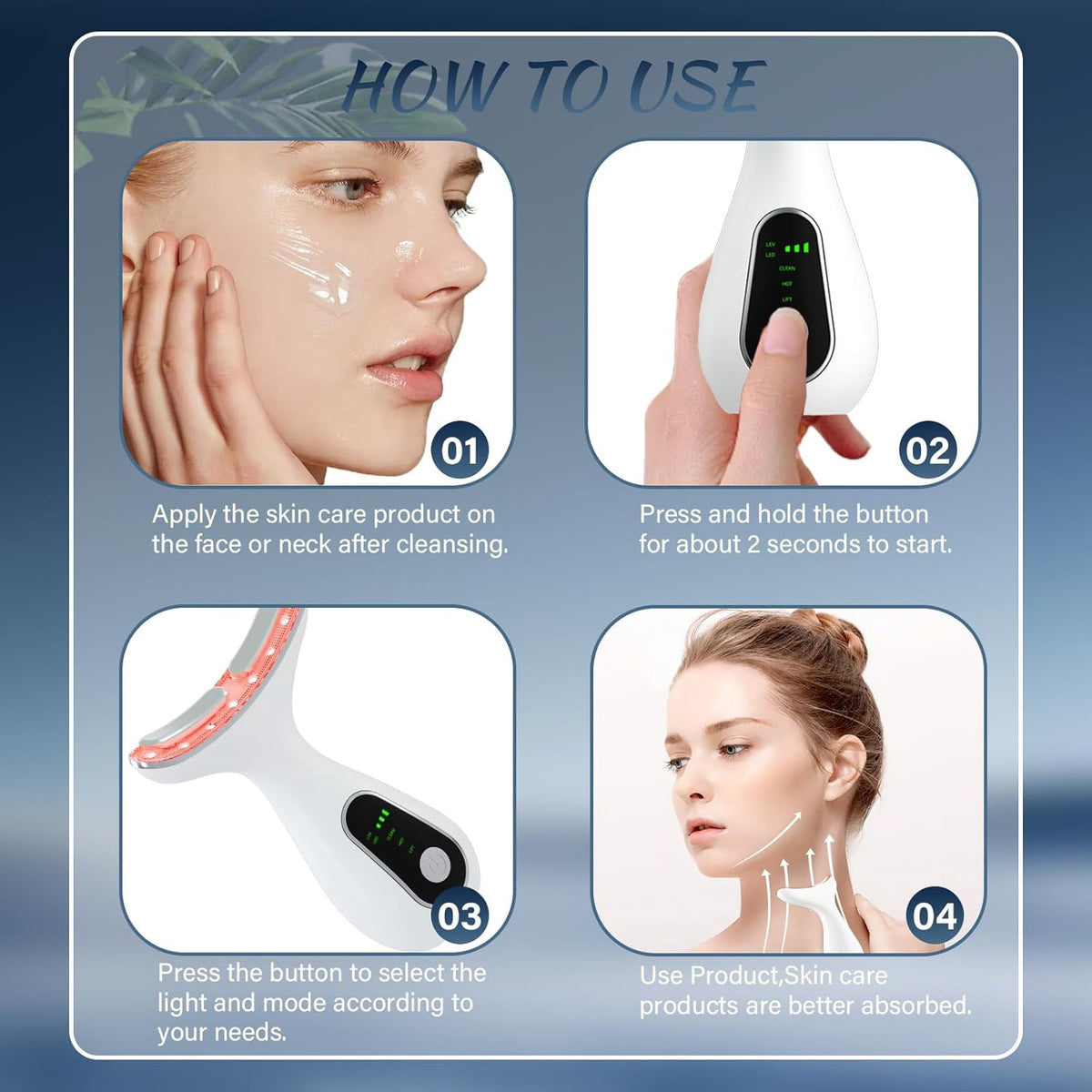 Red Light Therapy Device Face and Neck