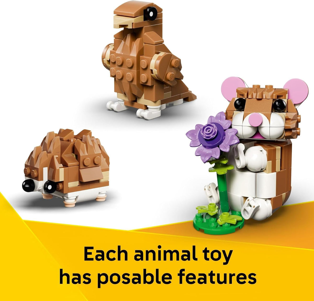 LEGO Toy Creator 3 IN 1 Hamster with Flower 166PCS 31376