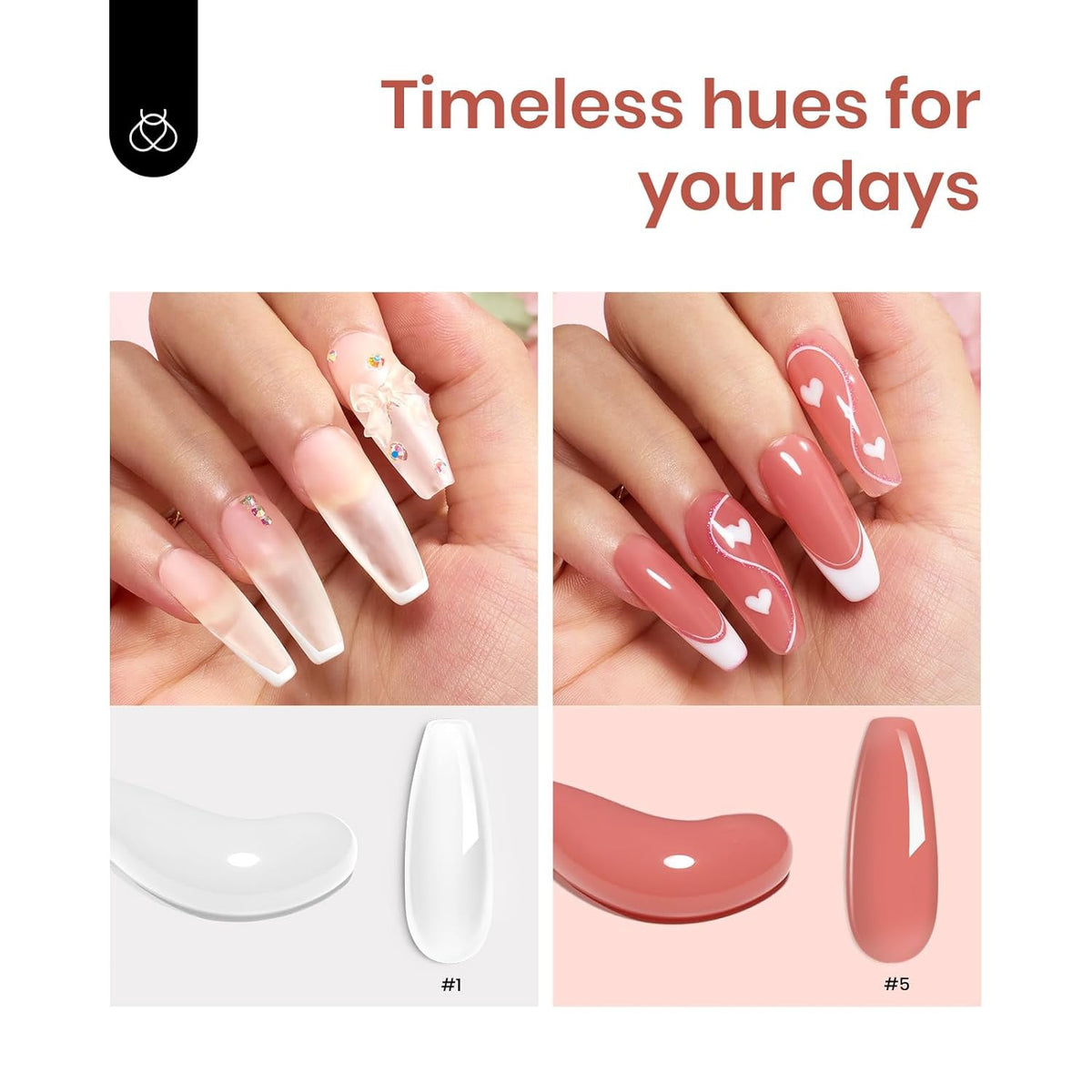 BEETLES Nail Extension Kit W/MINI Lamp 2 Colors