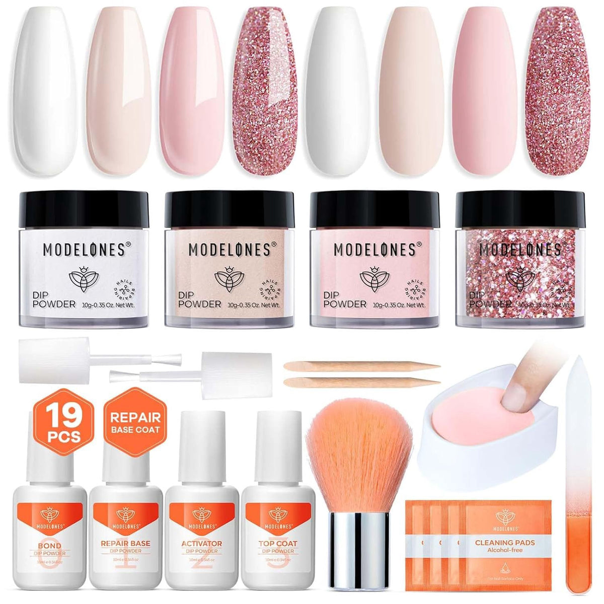 MODELONES Nails Dip Powder Kit 4 Colors