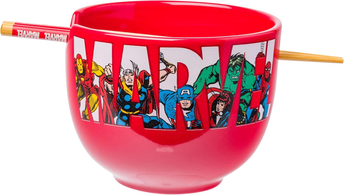 SILVER BUFFALO Ramen Bowl Marvel Comics Avengers Retro