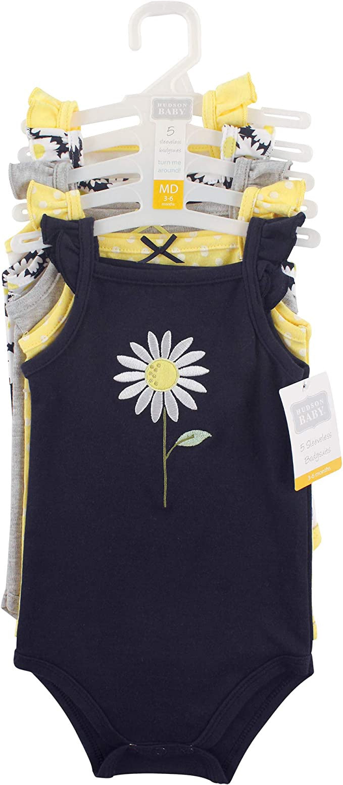 HUDSON BABY Baby Bodysuit Sleeveless Hudson 5PCS Daisy