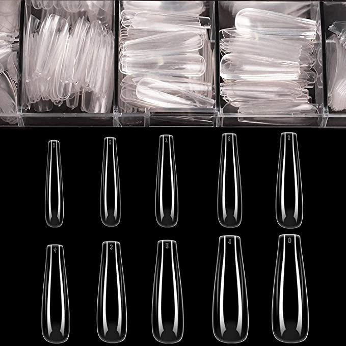 Nail Acrylic Bta Artbox 500PCS Coffin Natural