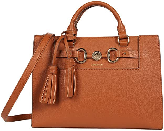ANNE KLEIN Bag East West Satchel with Horse Bit