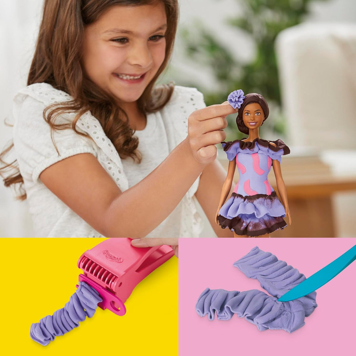 PLAY-DOH Toy Barbie Fashionista Ruffles Set