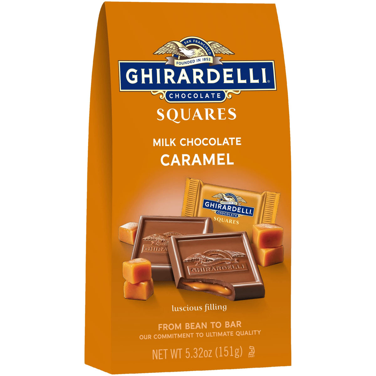 GHIRARDELLI Milk Chocolate Caramel Squares Bag 151G