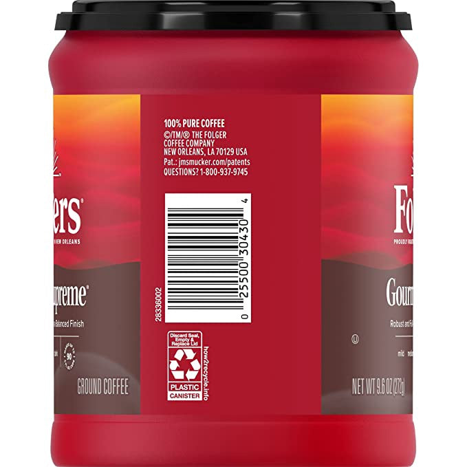 FOLGERS Coffee Gourmet Supreme Medium Dark Ground 9.6OZ 272G