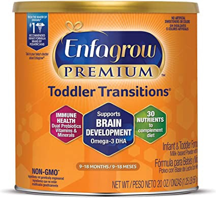 MEAD JOHNSON NUTRITION Enfagrow Premium Toddler Transitions 9-18 Months 20OZ 1.25LB 567G