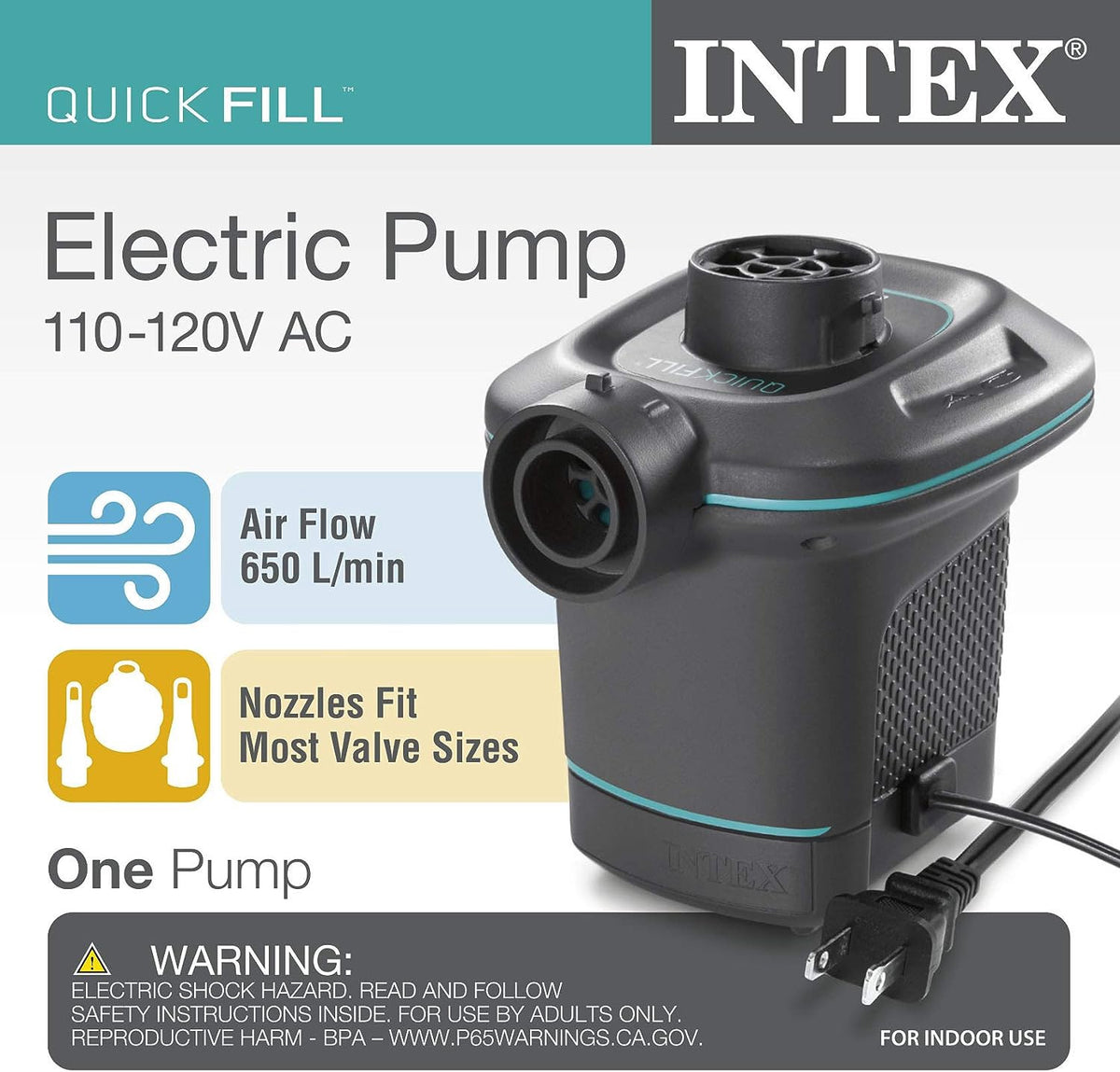 INTEX Pump 66639E Electric 110V Quick Fill