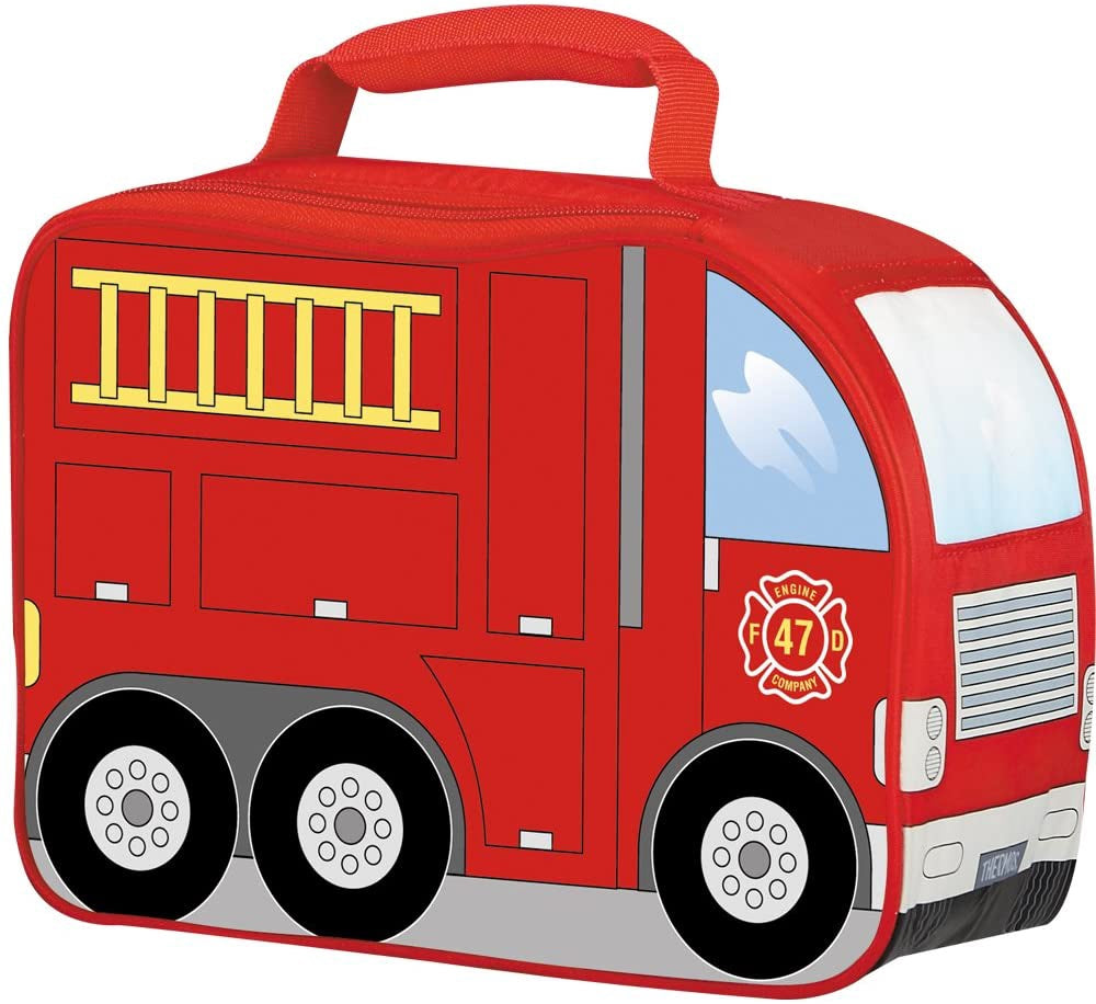 THERMOS Kids Lunch Bag Insulated Red Firetruck