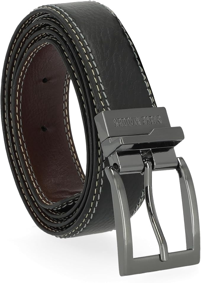 STEVE MADDEN Men Belt Reversible Edge Stitch