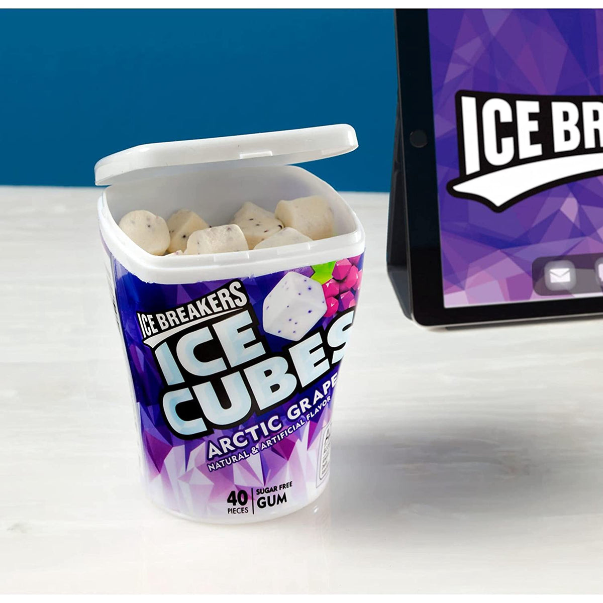 HERSHEY'S Ice Breakers Ice Cube Arctic Grape Sugar Free Gum 40-PIECES