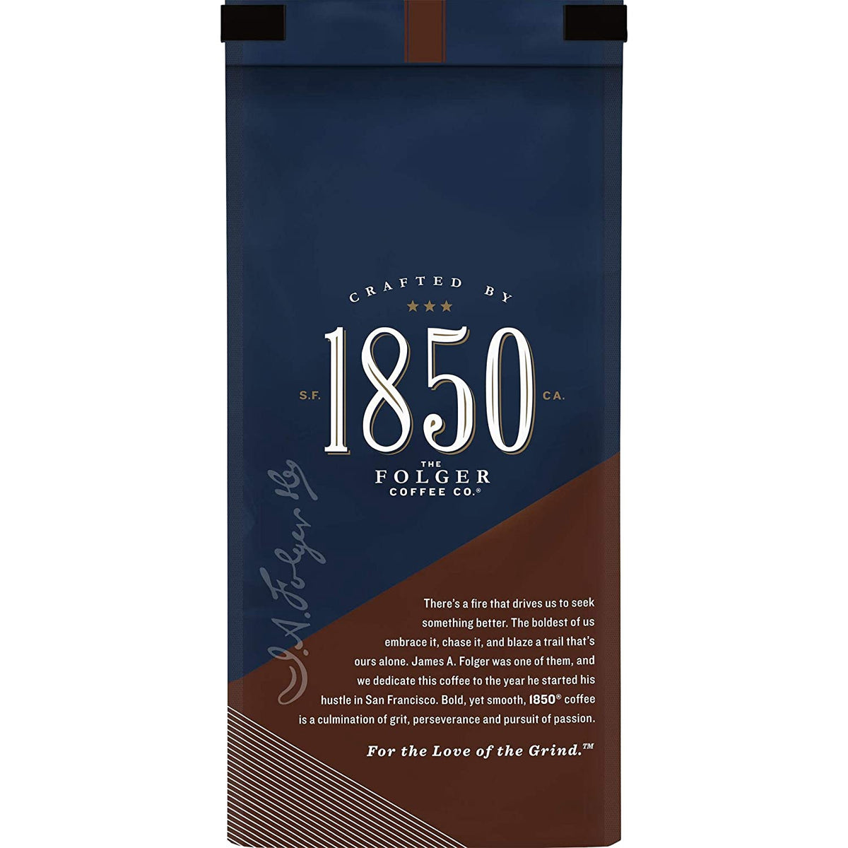 FOLGERS Coffee 1850 Black Gold Dark Roast Ground 12OZ 340G
