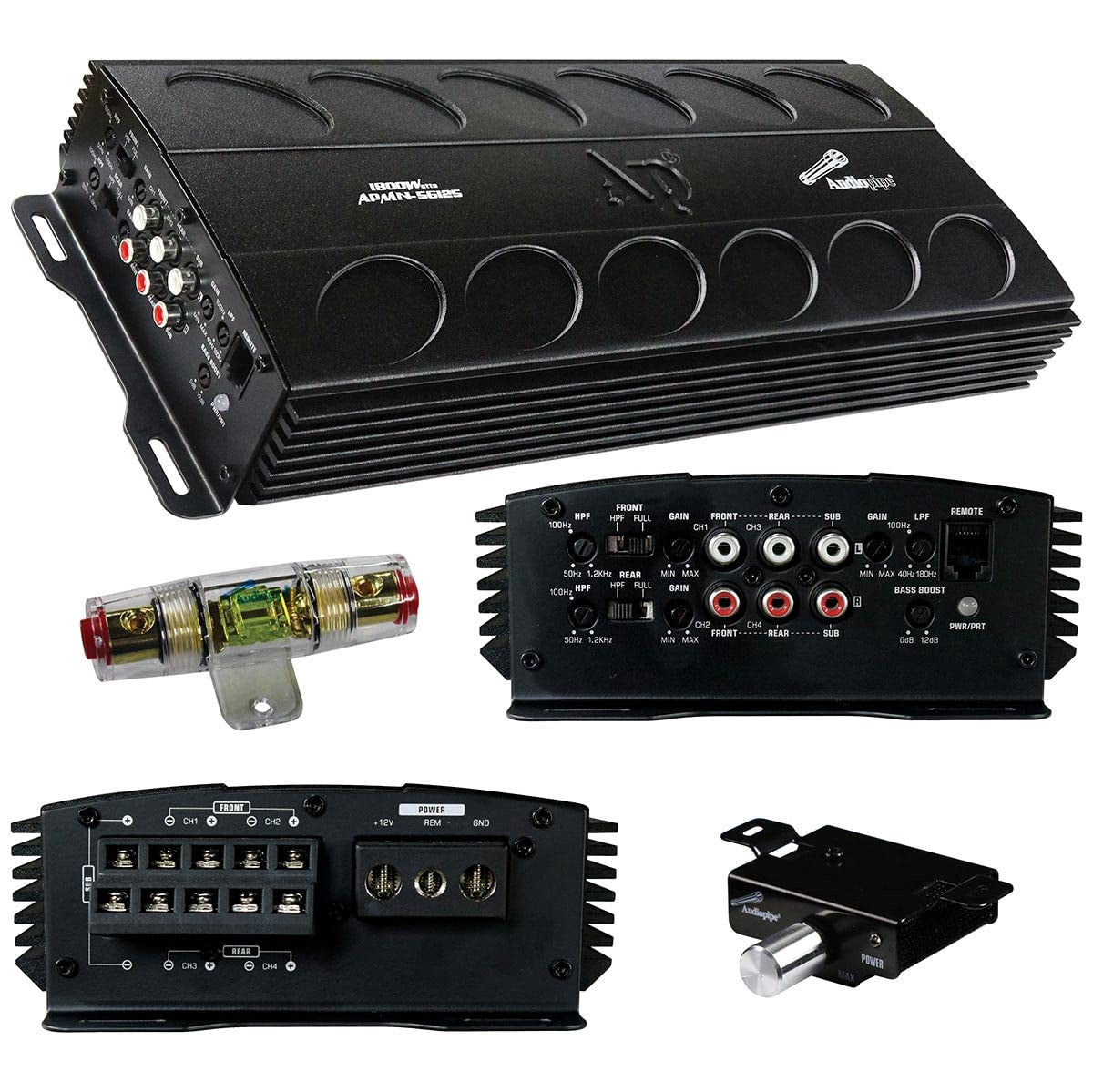 AUDIO PIPE Amplifier Car APMN-56125 1800W Mini 5CH