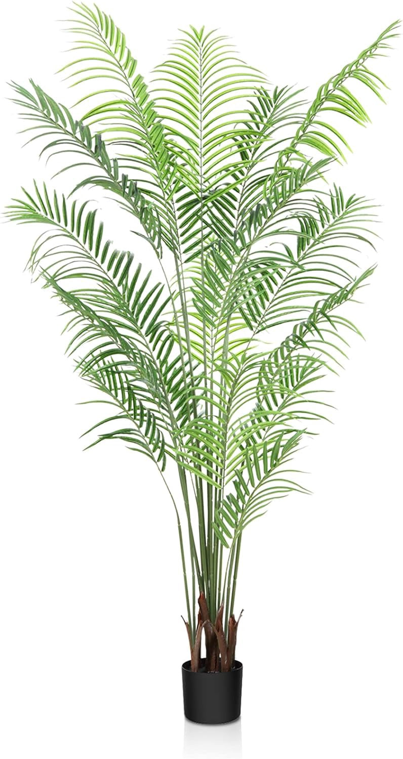 CROSOFMI Decoration Plant Artificial Areca Palm 6.5FT 1 Pack