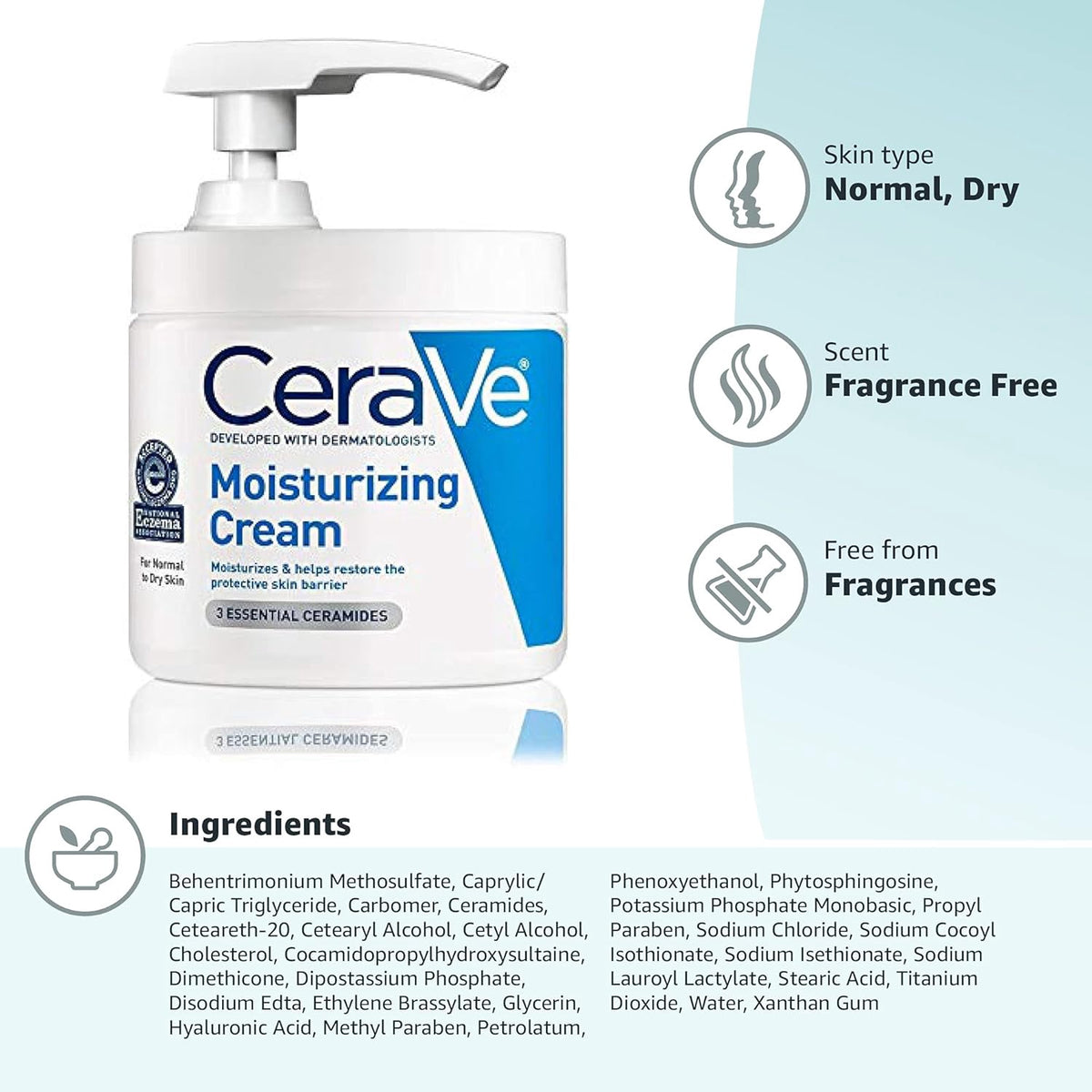 CERAVE Moisturizing Cream Pump 16OZ 453G