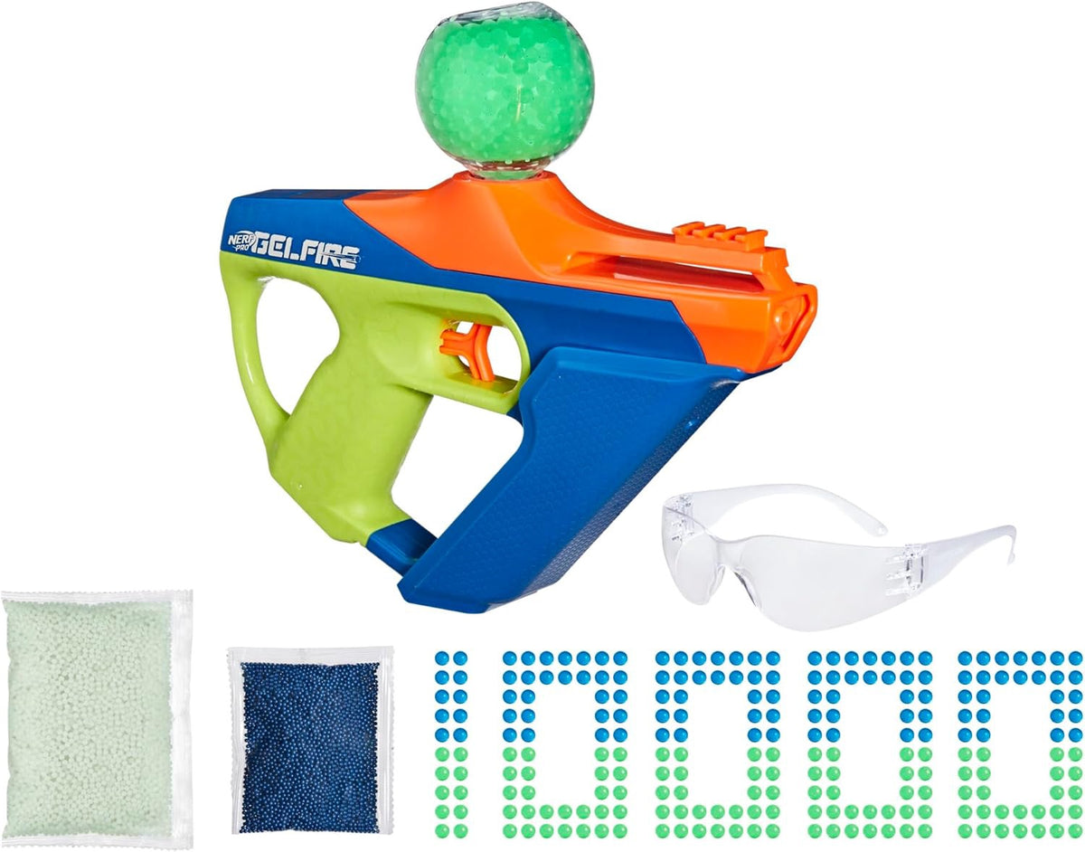 NERF Toy Pro Gelfire Nightfall Uproar Blaster with 10, 000 Rounds Glow IN the Dark