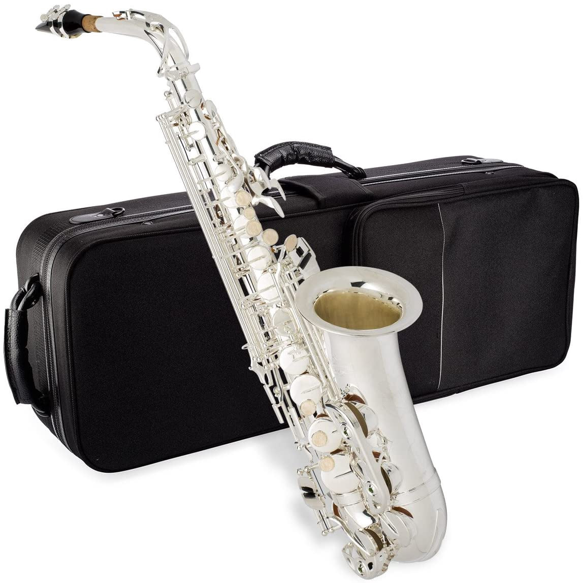 JEAN PAUL Sax Alto AS-400SP Silver Plated with Case 24" Stright (Green Dot)