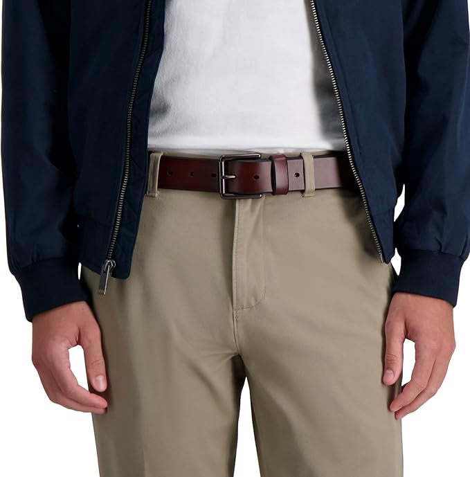 DOCKERS Men Belt Leather Brown