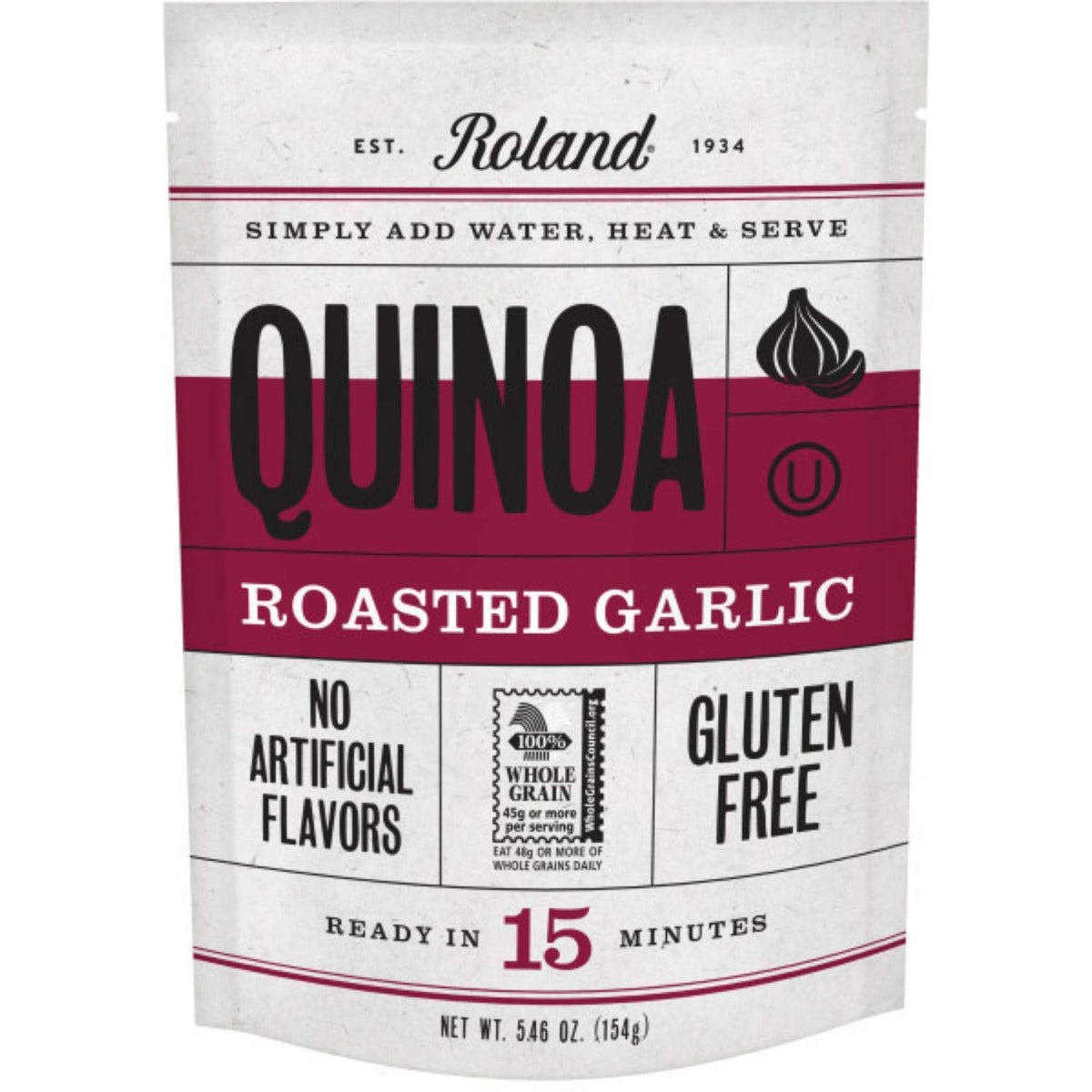 ROLAND (FOODS) Roland Quinoa Roasred Garlic 5.46OZ 154G