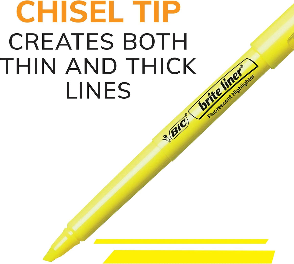 BIC Stationery Highlighter Brite Liner 12PC Box Assorted Colors