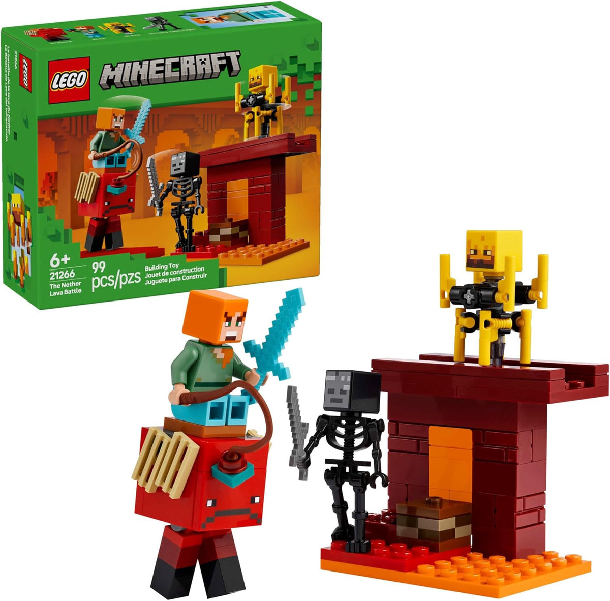 LEGO Toy Minecraft the Nether Lava Battle 99PCS 21266