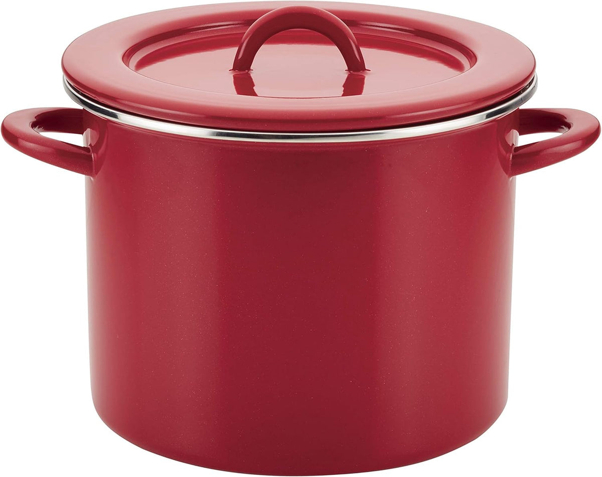 RACHAEL RAY Pot Stock 12QT Red