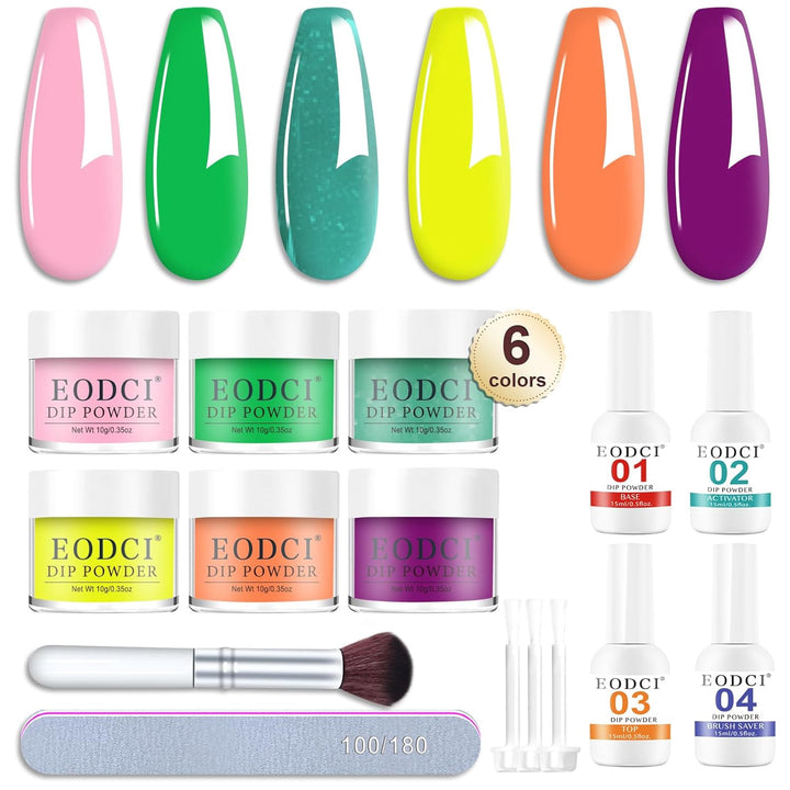 Nails Dip Powder Kit 12PCS Eodci