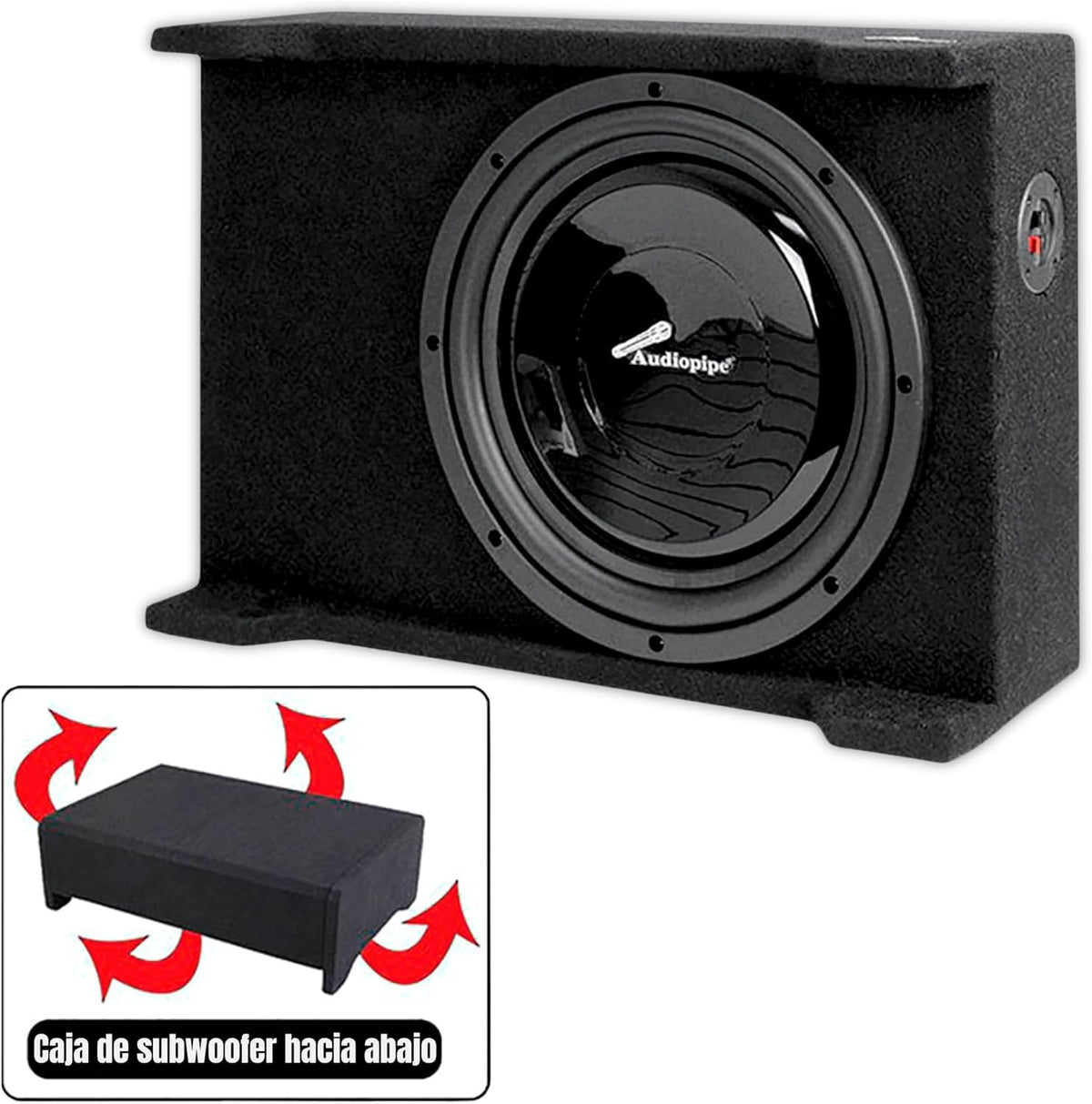 AUDIO PIPE Speaker Box Car 12" APSB-12BDF Sub Sealed Shallow Mount