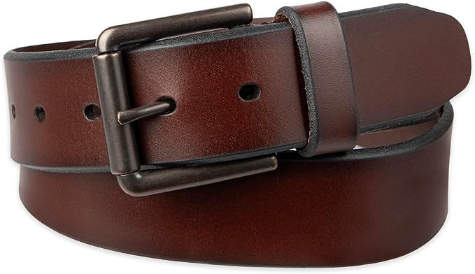 DOCKERS Men Belt Leather Brown