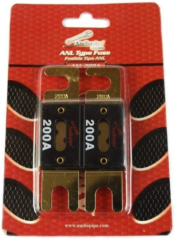 AUDIO PIPE Fuse Auto ANL-200A Gold Flat 200A 2PCS Pack