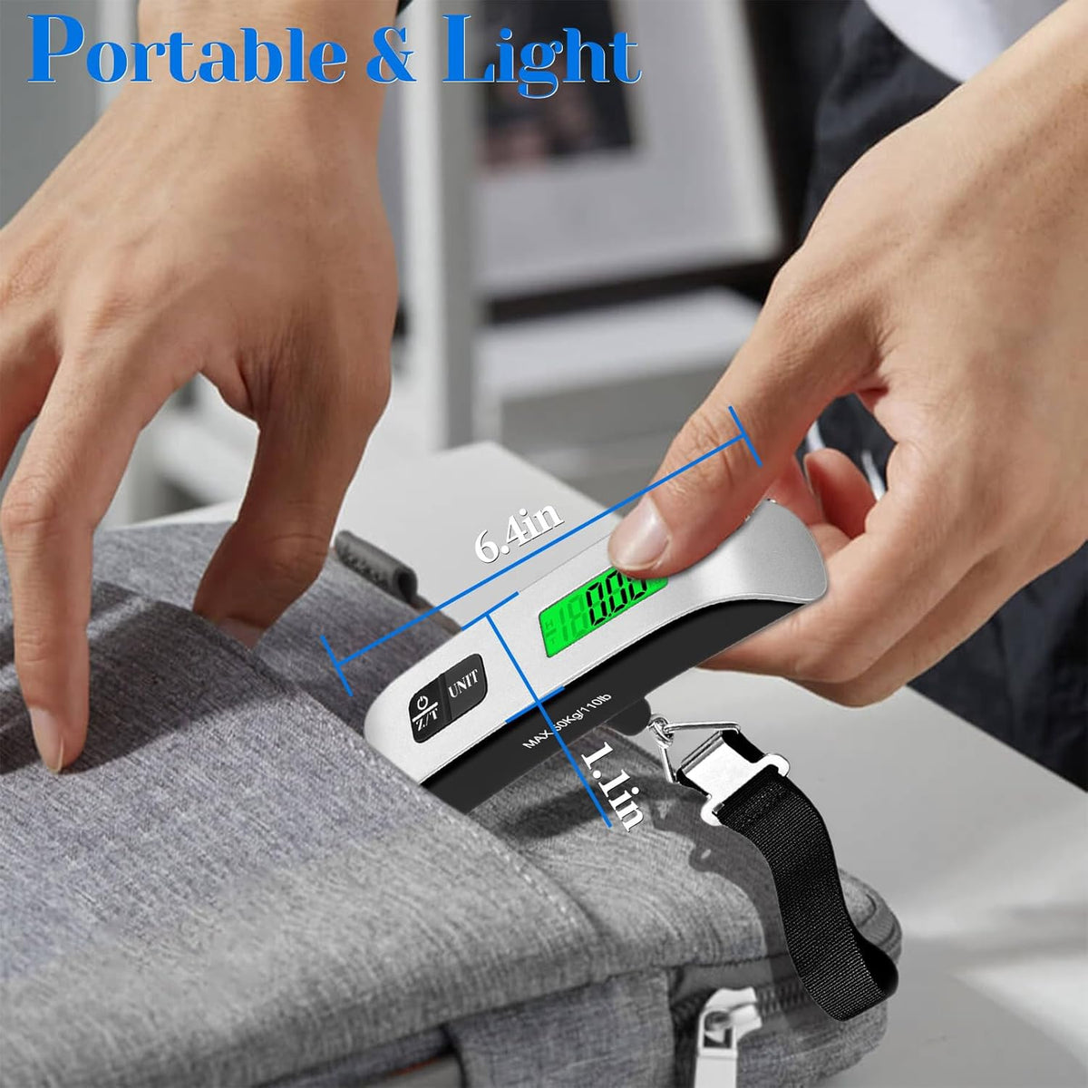 Travel Scale Digital Luggage Silver