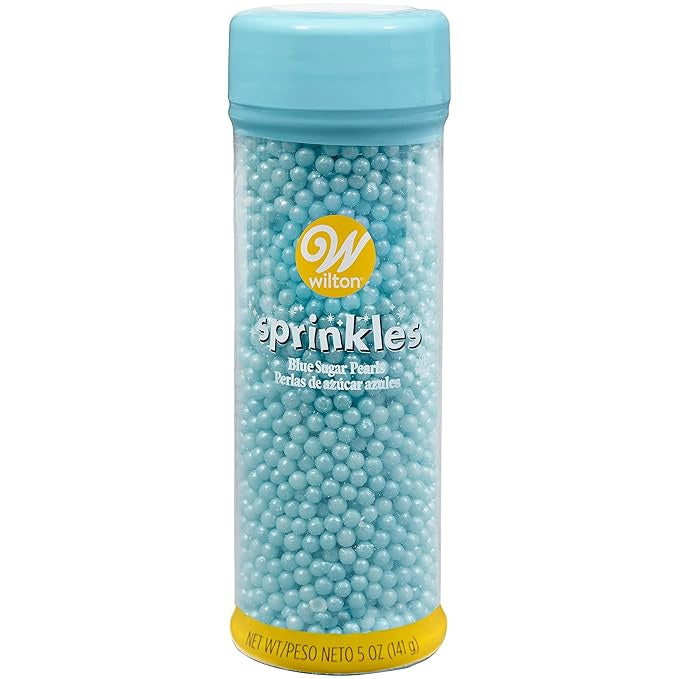 WILTON Baking Sprinkles Pearls Blue 5OZ 141G 710-1133