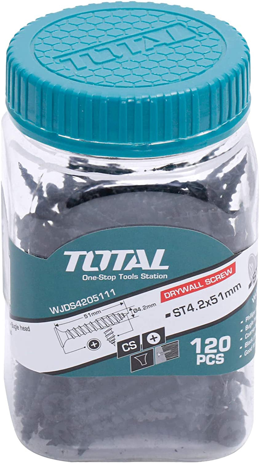 TOTAL Screw Drywall 4.2X51MM 120PCS WJDS4205111