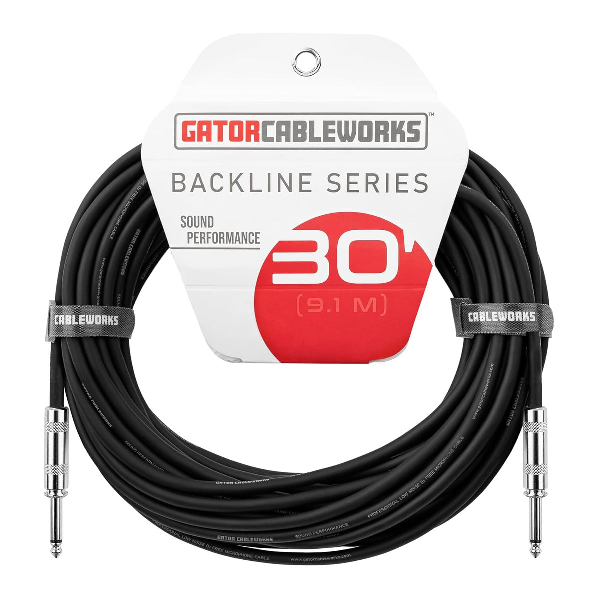GATOR CABLE WORKS Lead 1 1/4" Male Mono to 1 1/4" Male Mono 30FT GCWB-INS-30 Gator
