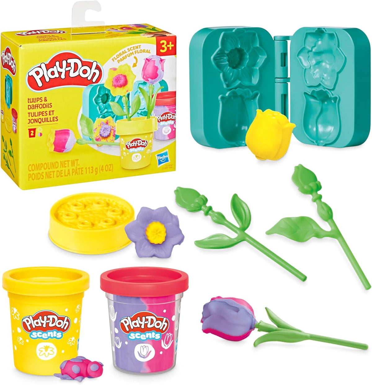 PLAY-DOH Toy Tulips & Daffodils Flower