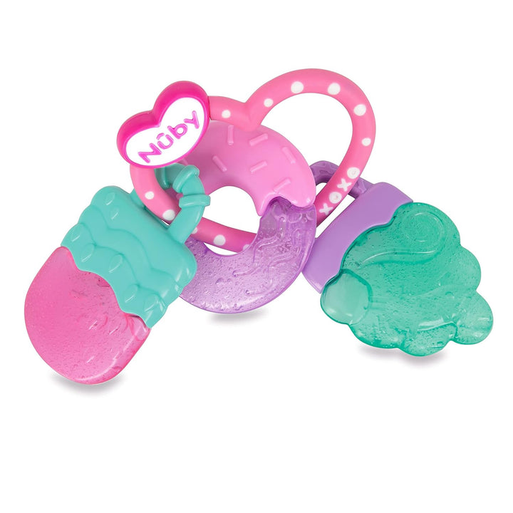 NUBY Baby Ice Gel Teether Keys Blue / Pink