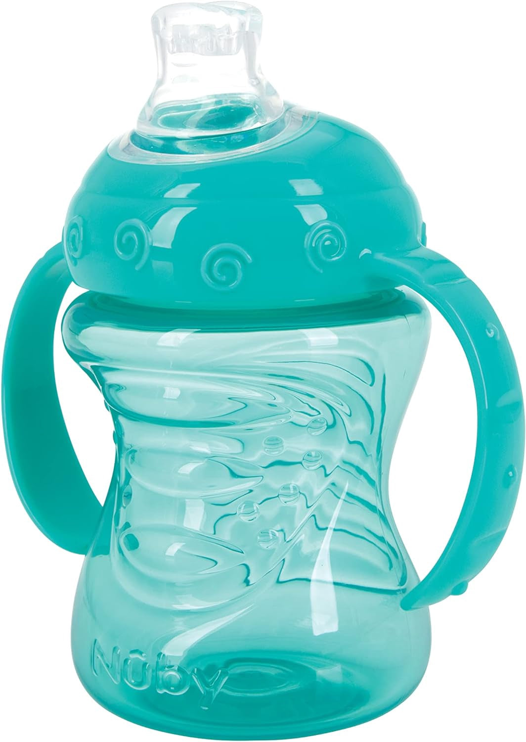 NUBY Baby Cup TWO-HANDLE NO-SPILL Spout 1PC 048526100491 / Blue / Yellow