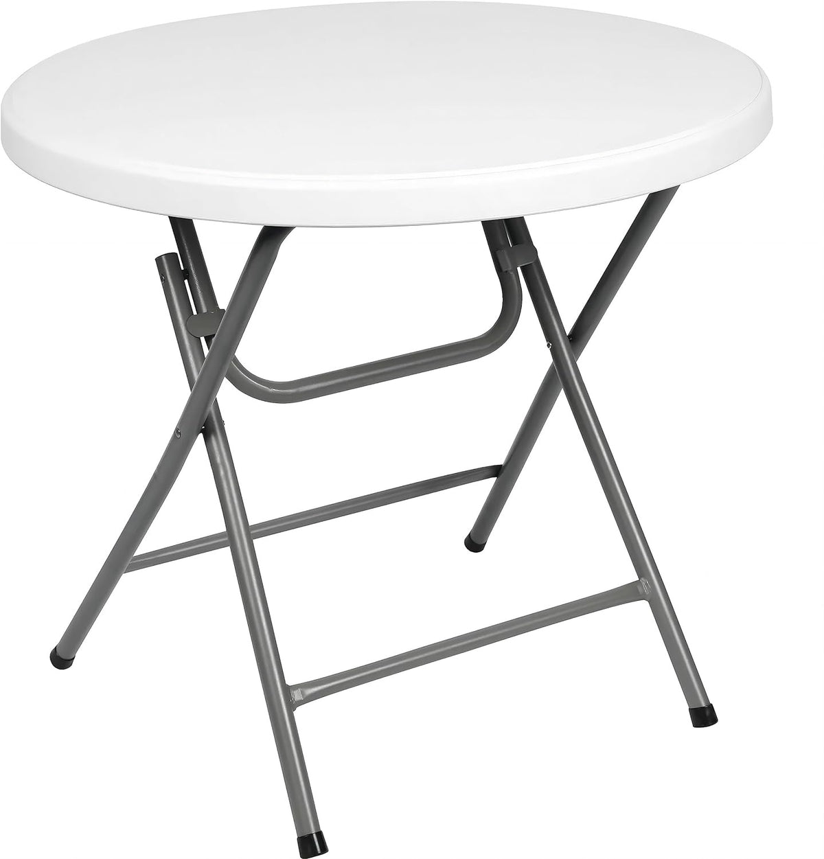 Table Folding Plastic White Y39 ZDZ-814 2.6FT Straight Round 31.5" X 28"