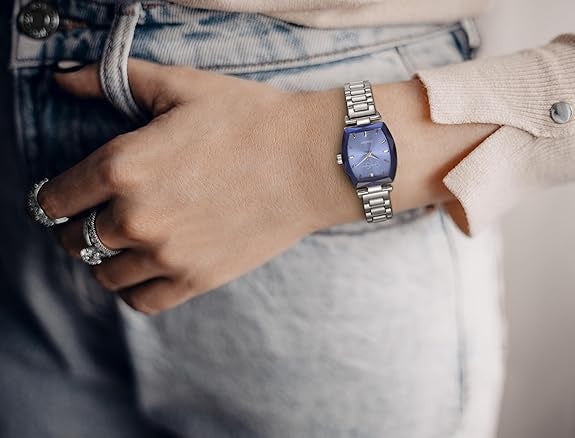 JESSICA SIMPSON Watch Diamond Collection Blue Face JSD0007SL