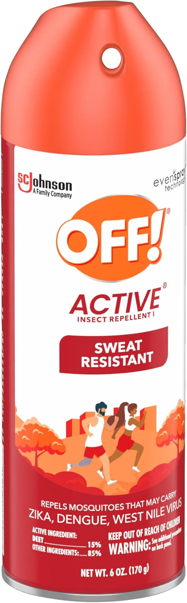 SC JOHNSON Off Active Insect Repellent Sweat Resistant 6OZ