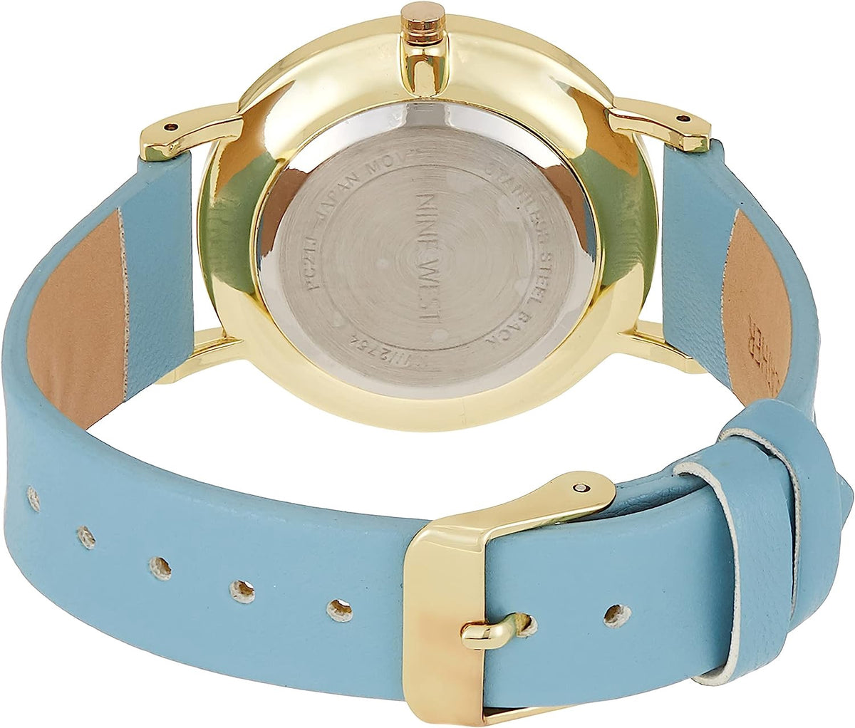 NINE WEST Watch Women Strap Blue 2754GPBL
