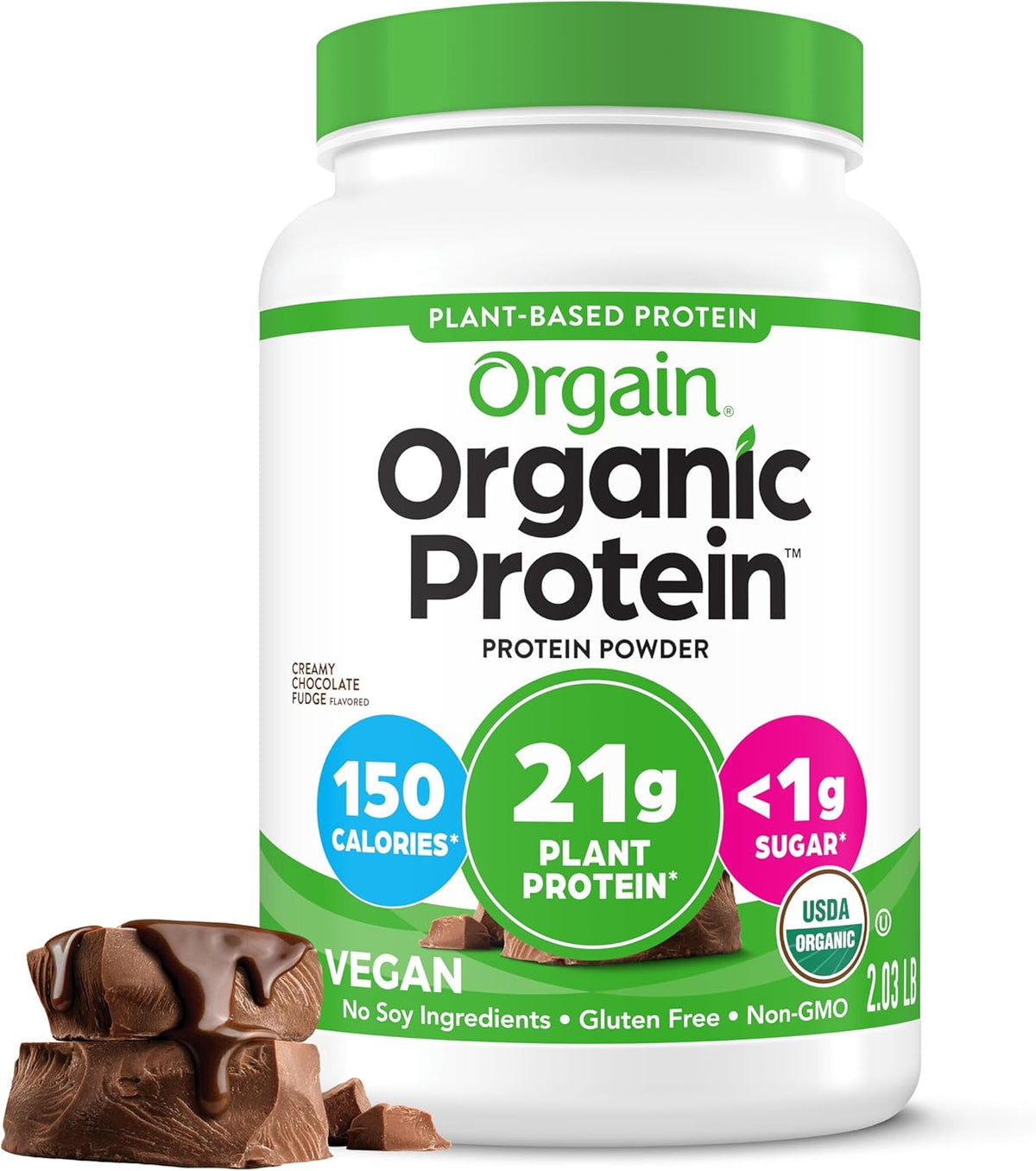 ORGAIN Supplement Protein Powder Chocolate Vegan 2.03LB