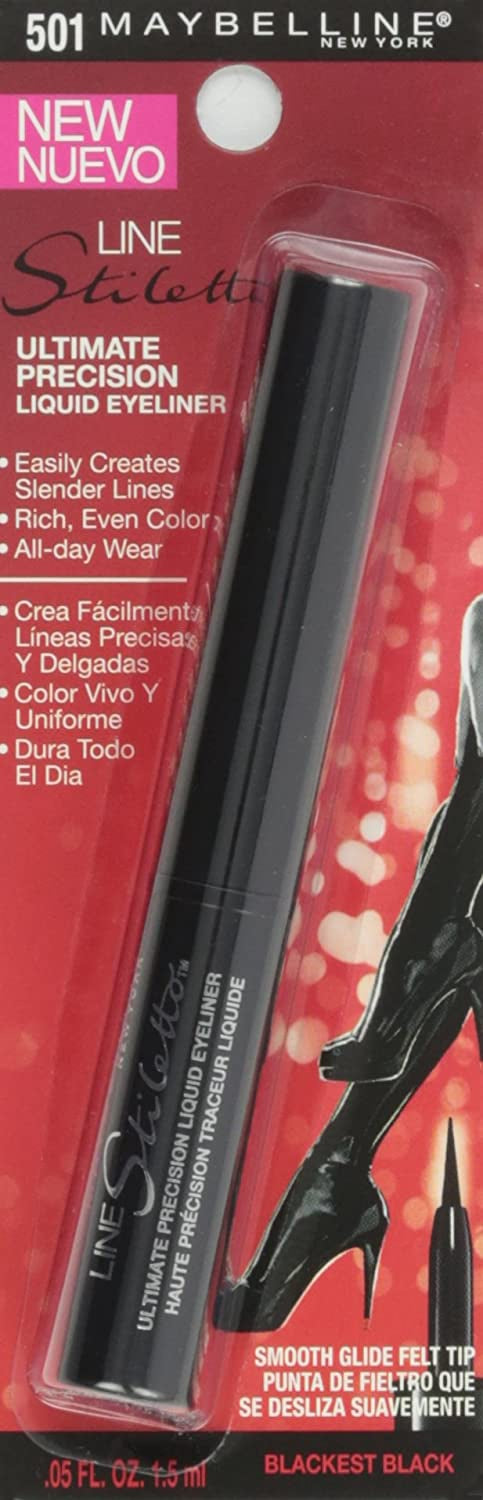 MAYBELLINE NEW YORK Makeup Eye Liner Maybelline Stilleto Liquid Blackest Black